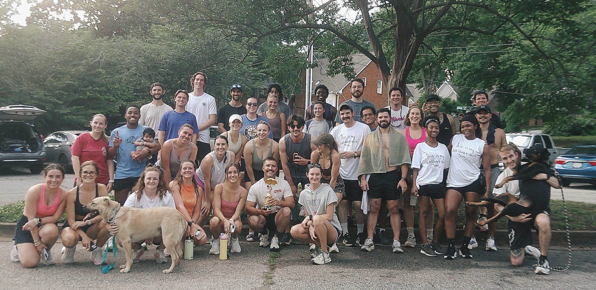 Forest City Run Club group photo after a Thursday run